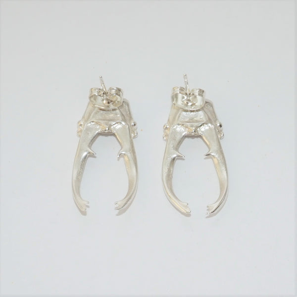 Sterling Silver stag Beetle Earrings