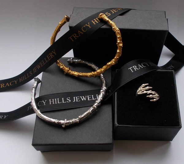 Gold Vermeil Woodland Twig Bangle