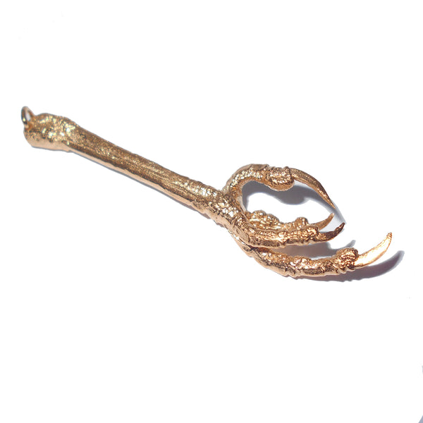 Gold Vermeil Robin Bird Claw Pendant