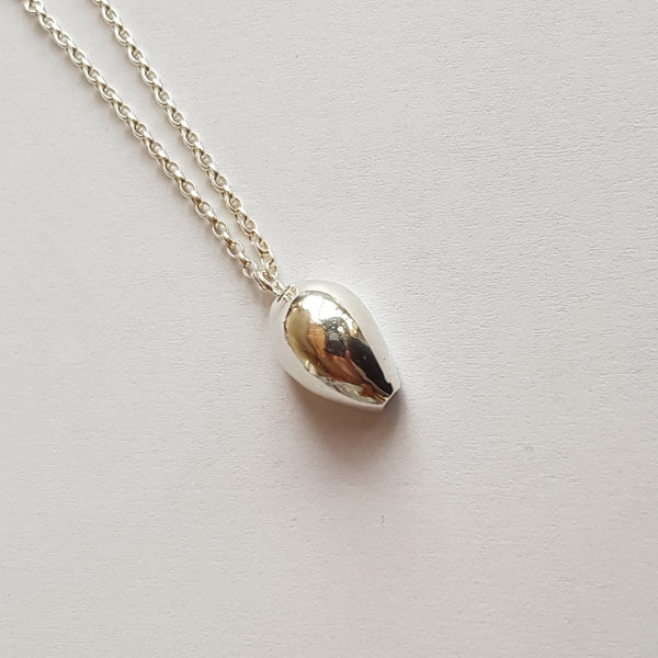 Cowrie Shell Pendant, Sterling Silver