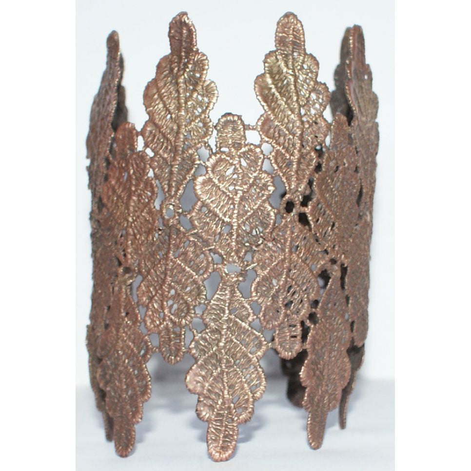 Bronze Metal Lace Cuff Bangle Bangle, Bronze, Cuff, Lace
