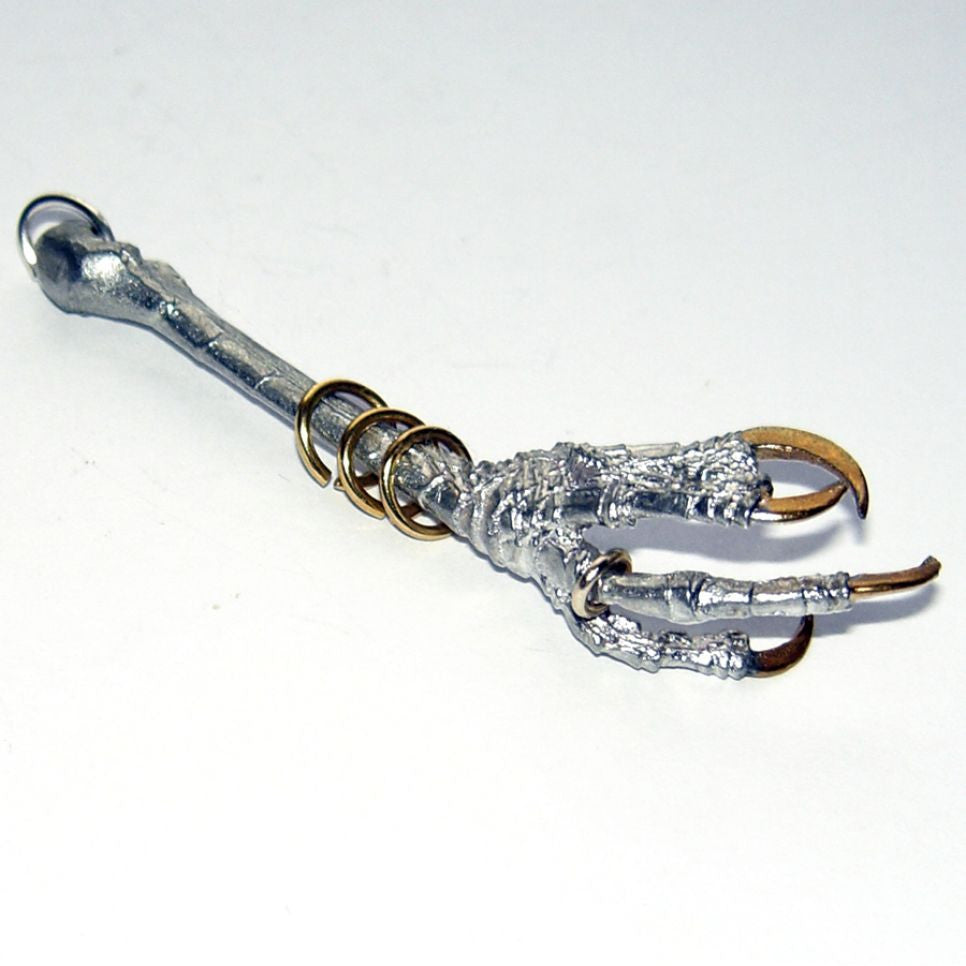Sterling Silver Robin Bird Claw Pendant Gold Vermeil Nails Bird, Claw, Immortal, Necklace, Necklaces, Pendant, Pendants, Sterling Silver