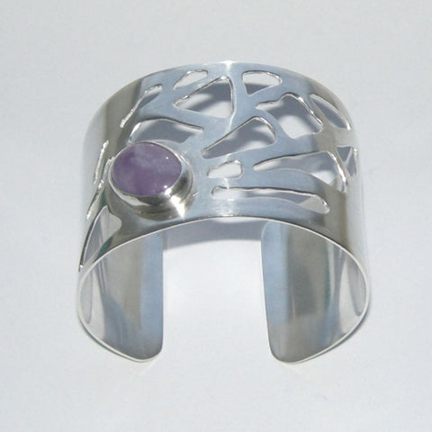 Sterling Silver Cuff Bangle Ramalina Un Seul Amethyst Bangle, Cuff, Ramalina, Sterling Silver