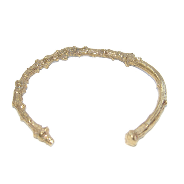 Gold Vermeil Woodland Twig Cuff Bangle