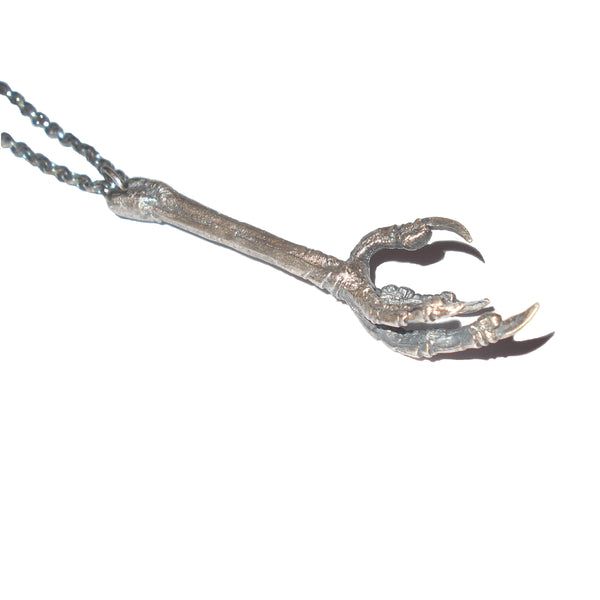 Sterling Silver Robin Bird Claw Pendant