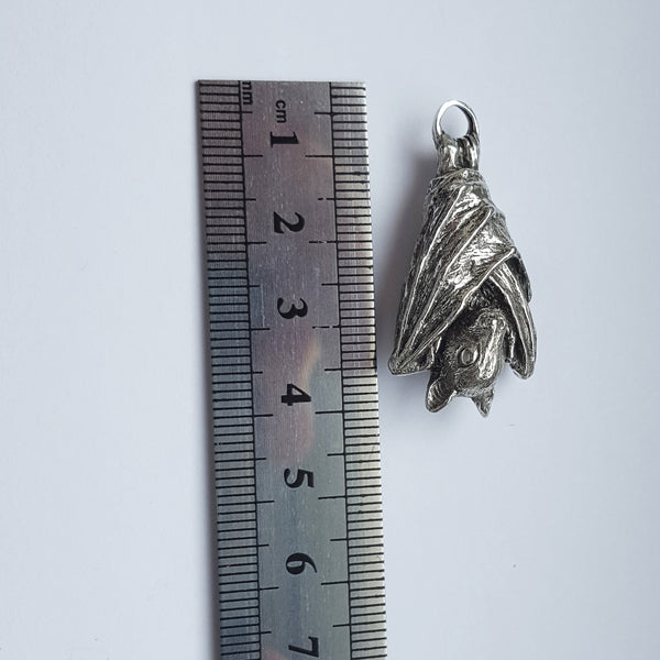 Sterling Silver Bat Pendant