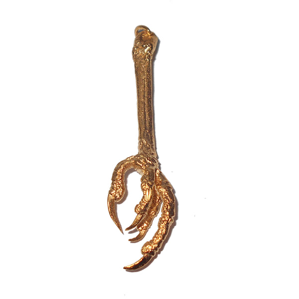 Gold Vermeil Robin Bird Claw Pendant