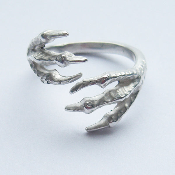 Sterling Silver Bird Claw Ring