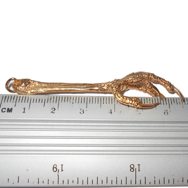 Gold Vermeil Robin Bird Claw Pendant