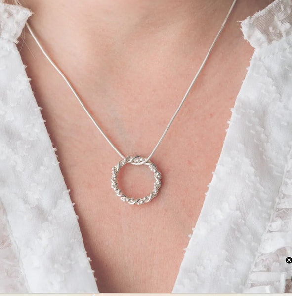 Sterling Silver Circle of Life Pendant_ Medium