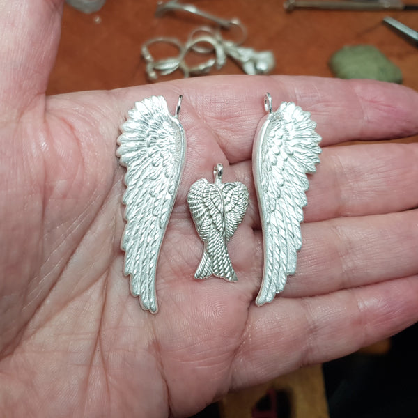 Sterling Silver Angel Wings Pendant