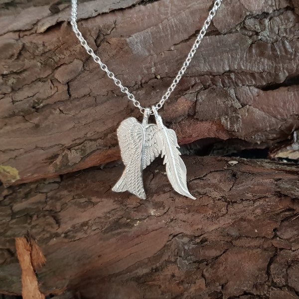 Sterling Silver Angel Wings Pendant