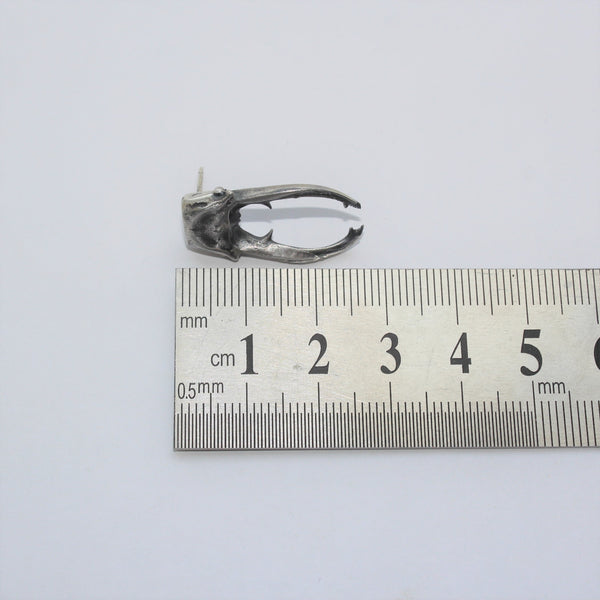 Sterling Silver Stag Beetle Earrings