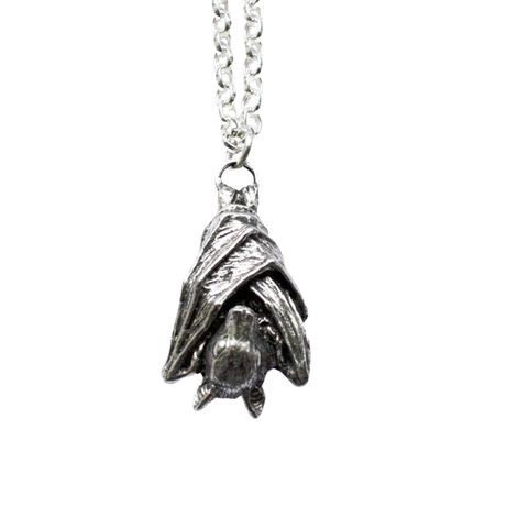 Sterling Silver Bat Pendant