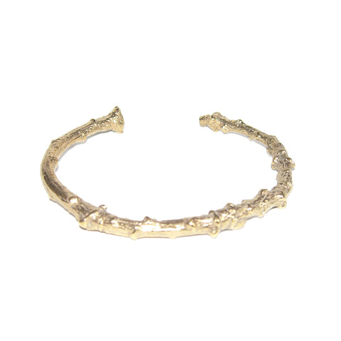 Gold Vermeil Woodland Twig Cuff Bangle