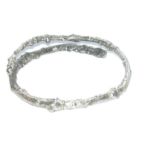 Sterling Silver Woodland Twig Bangle