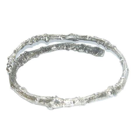 Sterling Silver Woodland Twig Bangle