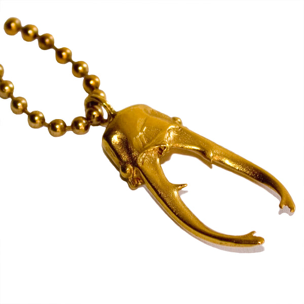 Gold Vermeil Stag Beetle Pendant