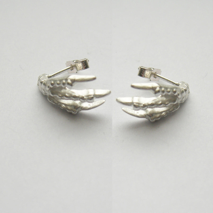 Sterling Silver Bird Claw Stud Earrings