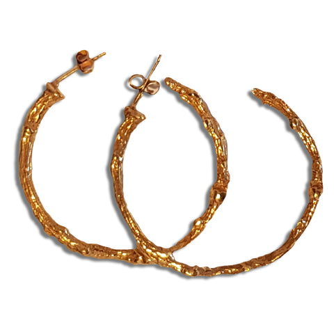 Gold Vermeil Woodland Twig Earrings