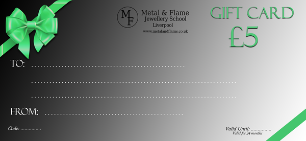 Metal and Flame Jewellery School Gift Voucher - Digital Version