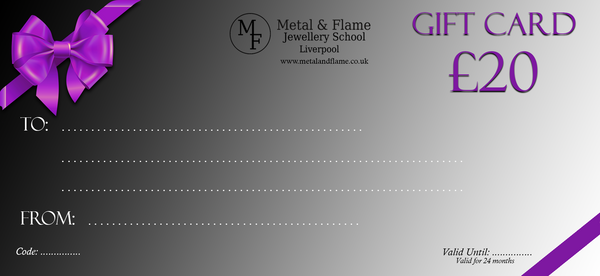 Metal and Flame Jewellery School Gift Voucher - Digital Version