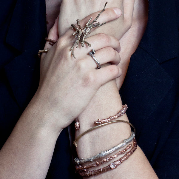 Sterling Silver Woodland Twig Ring