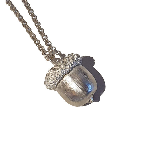 Sterling Silver Large Acorn  Pendant