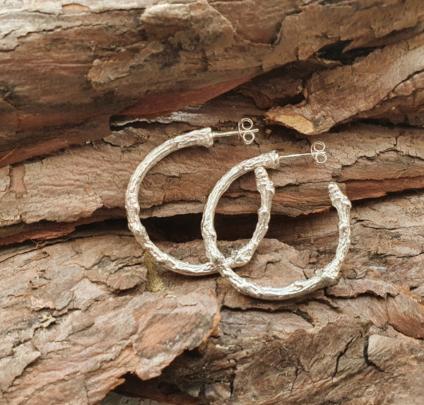 Sterling Silver Woodland Twig Earrings