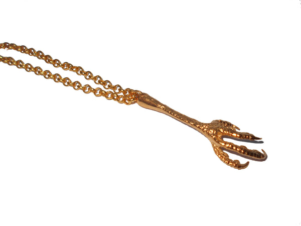 Gold Vermeil Kestrel Bird Claw Pendant
