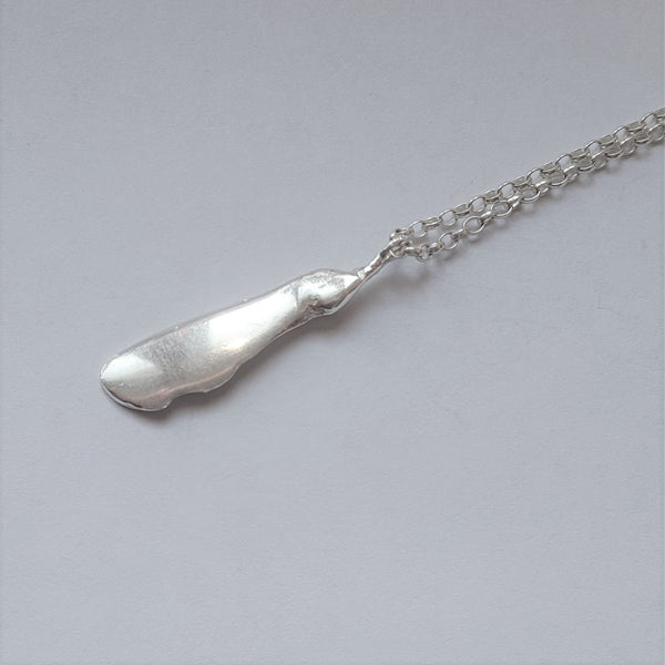 Sterling Silver Single Leafed Sycamore Pod, Pendant