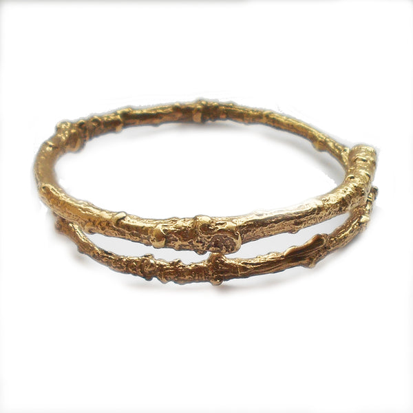 Gold Vermeil Woodland Twig Bangle