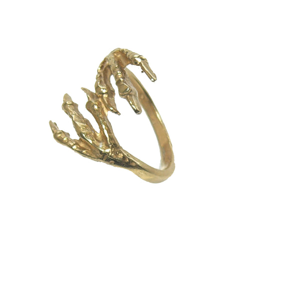 Gold Vermeil Bird Claw Ring
