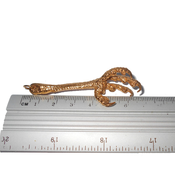 Gold Vermeil Kestrel Bird Claw Pendant
