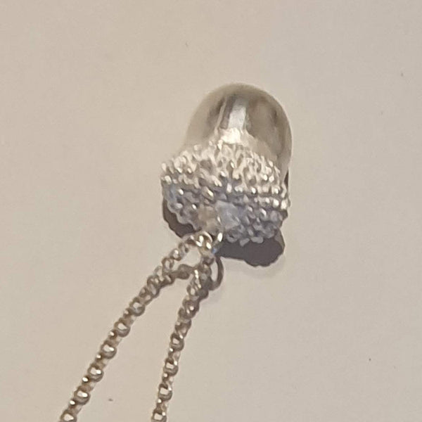 Sterling Silver Large Acorn  Pendant