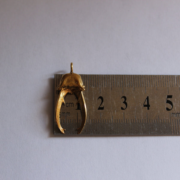 Gold Vermeil Stag Beetle Pendant