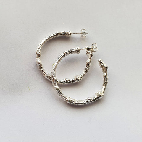 Sterling Silver Woodland Twig Earrings