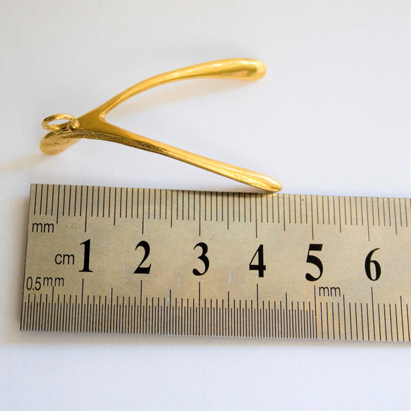 Vermeil Gold Plated Wishbone Pendant